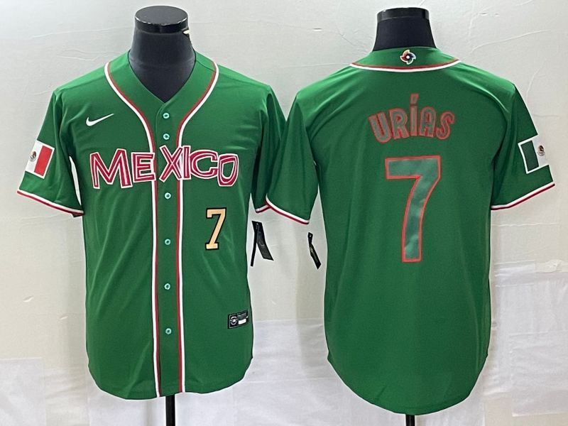 Men 2023 World Cub Mexico #7 Urias Green green Nike MLB Jersey5->more jerseys->MLB Jersey